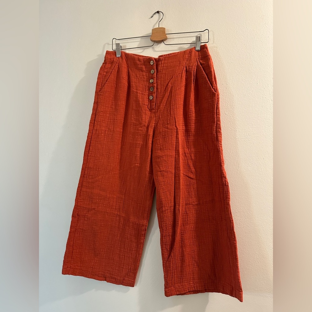 Hayden Orange Cotton Pants
